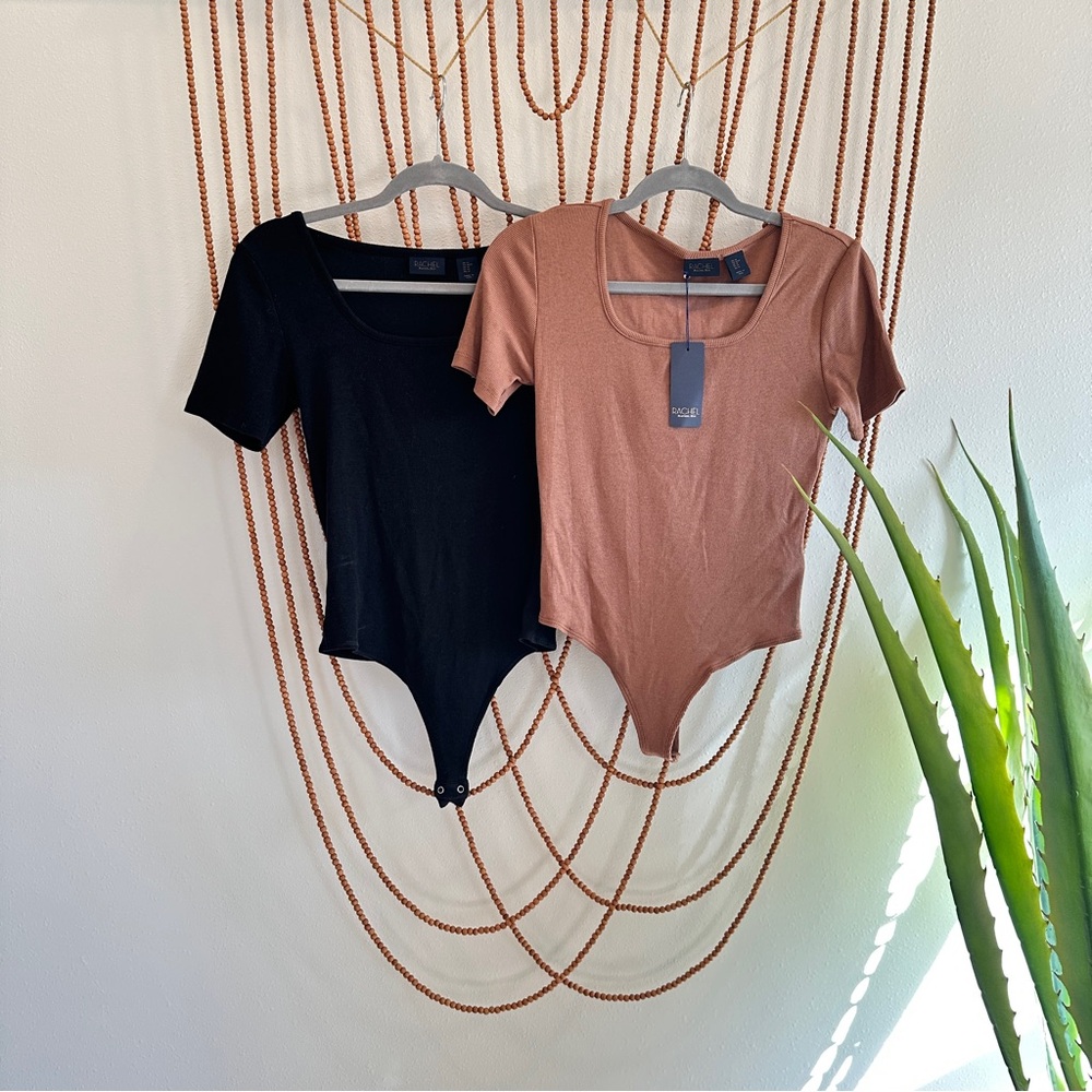 Black and Brown Women's Bodysuit Tops